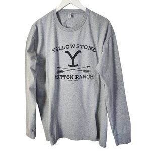 Next Level Yellowstone Dutton Ranch Montana Western Gray Long Sleeve Tee Sz XXL